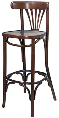 Bentwood Bistro Fan Back Bar Stool Front View