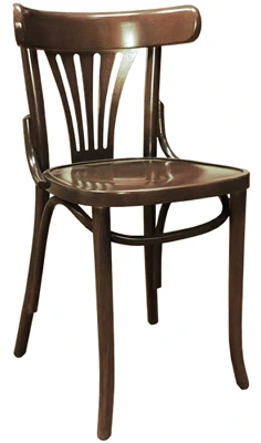 Bentwood Bistro Fan Back Restaurant Side Chair Wood Veneer Seat