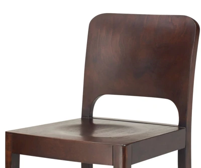 Bentwood Box Back Barstool, Wood Veneer Seat Detail