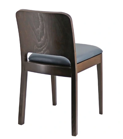 Bentwood Box Back Chair, Upholstered Seat Rear View