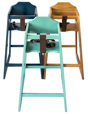 Oak Restaurant Childrens Highchairs Colors