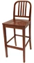 Deco Style Beech Barstool Wood Seat