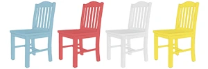 Oak Mission Restaurant Dining Chair Solid Colors