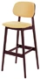 Modern Upholstered Bar Stool Front View 2