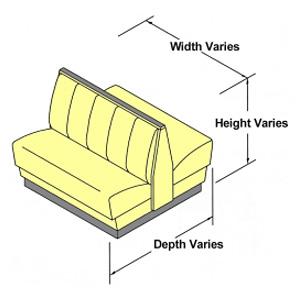 Dimensions will vary by booth style drawing 2