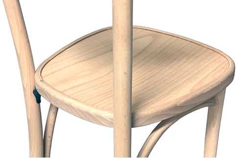 Unfinished, Raw Plain Back Bentwood Chair Option