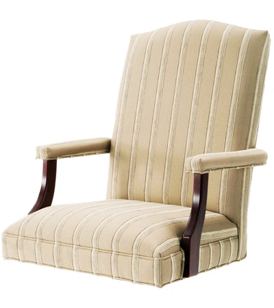 Upholstered Plain High Back Guest Armchair Detail