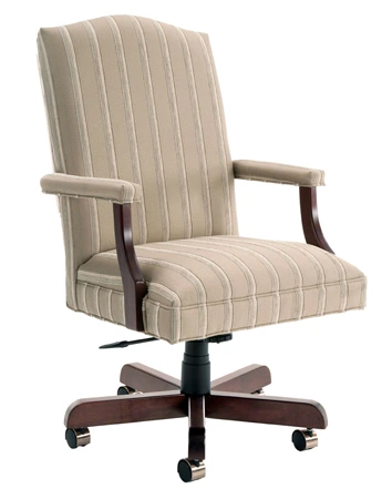 Upholstered Plain High Back Swivel Armchair