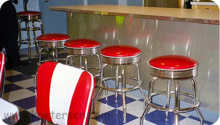 Chrome Retro Counter Height Stools Installation