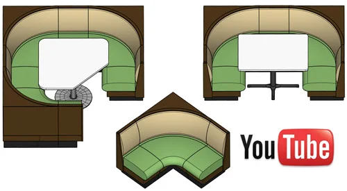 Quarter Circle, Half Circle, Three Quarter Circle Booths YouTube Video Button