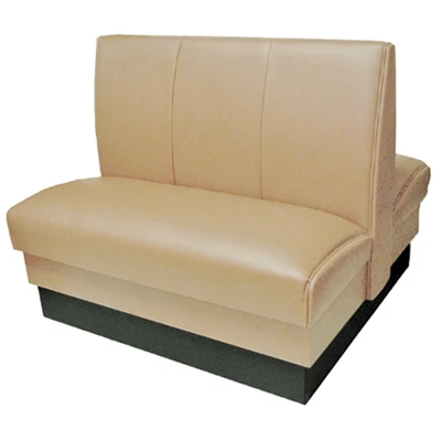 Three Panel Back Double Upholstered Booth