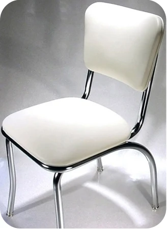 Diner Restaurant Chair Off White Vinyl