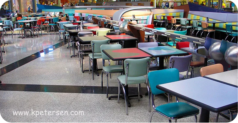 Chrome Diner Chair Restaurant Installation