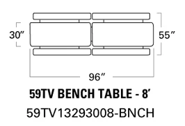 Fold And Rollaway Bench Seat Cafeteria Seating 8 Foot Configuration