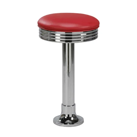 Budget Bolt-Down Soda Fountain Counter Stool Red