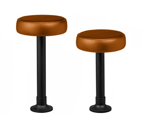 Budget Bolt-Down Upholstered Soda Fountain Counter Stools Two Heights