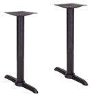 Pair of 22 Inch Dining Height ADA End Bases