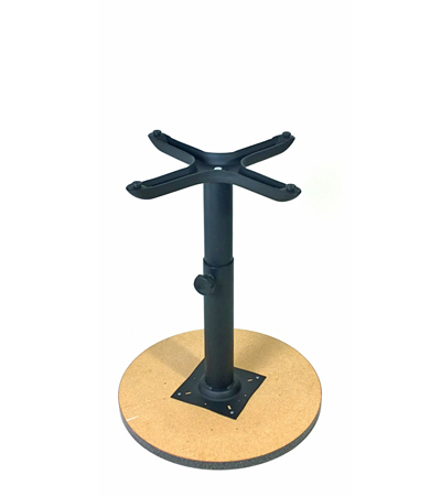 Adjustable Height Table Base Assembly Dining Height Inverted For Operation