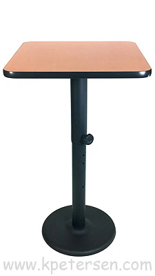 Adjustable Height Table Base Round Bottom Style Bar Height