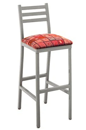 Alumaladder Aluminum Barstool With Upholstered Seat
