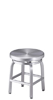 Brushed Aluminum Indoor Outdoor Round Seat Chair Height Stool