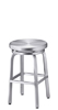 Brushed Aluminum Indoor Outdoor Round Seat Counter Height Stool
