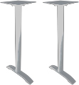 Aluminum End Umbrella Bar Table Bases Silver