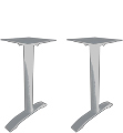Aluminum End Umbrella Table Bases Silver