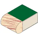 Type A Bullnose Oak Edge Table Top Drawing