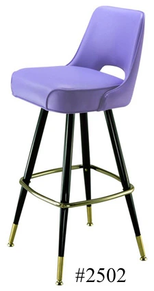 Automatic Seat Return Upholstered Club Bar Stool 2502 Plain Open Back