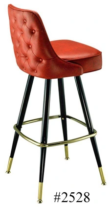 Automatic Seat Return Upholstered Club Bar Stool 2528 Tufted Back