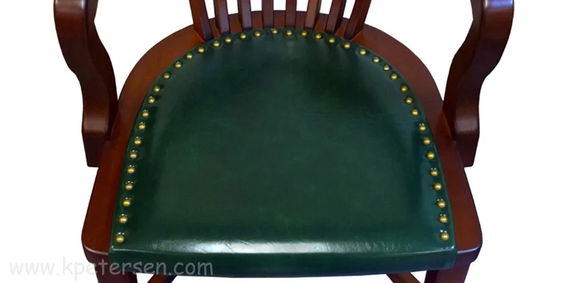 Bankers Upholstered Armchair Upholstered Seat Detail View
