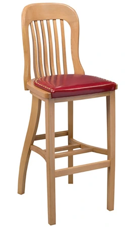 Bankers Barstool Upholstered Seat Front View