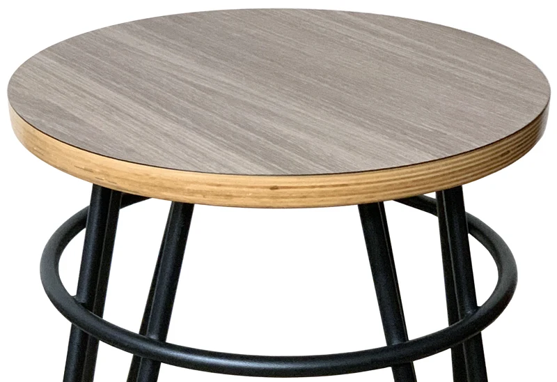 Backless Round Seat Chair Height Barstool Seat Detail