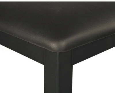 Backless Square Seat Angled Steel Stool Upholstered Seat Detail