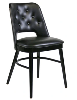 Bentwood Backrest Restaurant Chair With Button Upholstered Inside Backrest