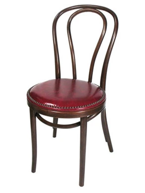 Bentwood Chair Hairpin Style Nail Trimmed Upholstered Seat
