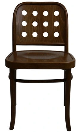 Bentwood X Back Chair, Wood Seat Front View