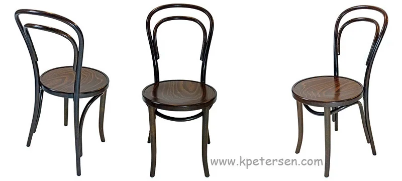 No. 14 Thonet Bentwood Chair Walnut Stain Detail photos