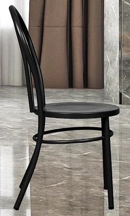 Bentwood Style Steel Chair Black