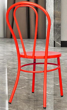 Bentwood Style Steel Chair Red