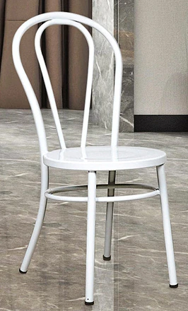 Bentwood Style Steel Chair White