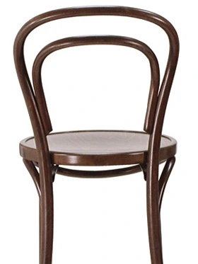 Thonet Style Bentwood Bar Stool Wood Seat Rear View Detail 2