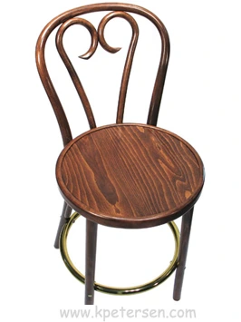 Candy Cane Bentwood Bar Stool Detail Front