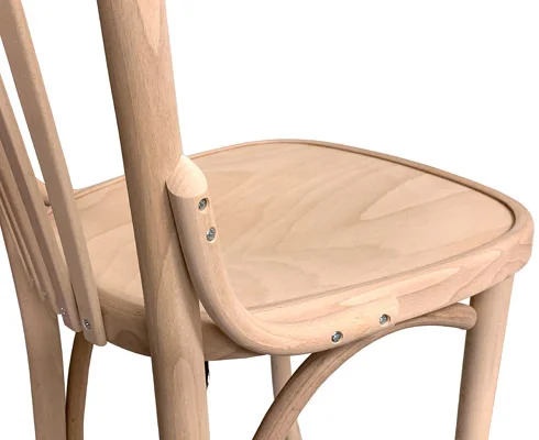 Bentwood Bistro Chair Now Available Raw, Unfinished Option Rear View