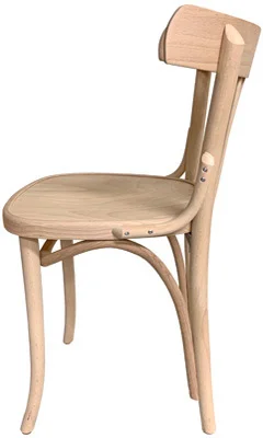 Oval Back Bentwood Chair Now Available Raw, Unfinished Option Side View
