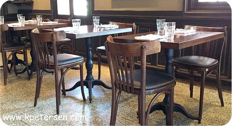 Bistro Chairs With Upholstered Seats Restaurant Installation