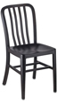 Black Finish Brushed Aluminum Indoor Outdoor Restaurant Chair