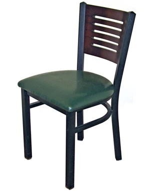 Economy Steel with Wood Slot Back Restaurant Chair
