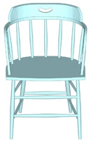 Caboose Chairs - Custom Wood Chair Finish Blue